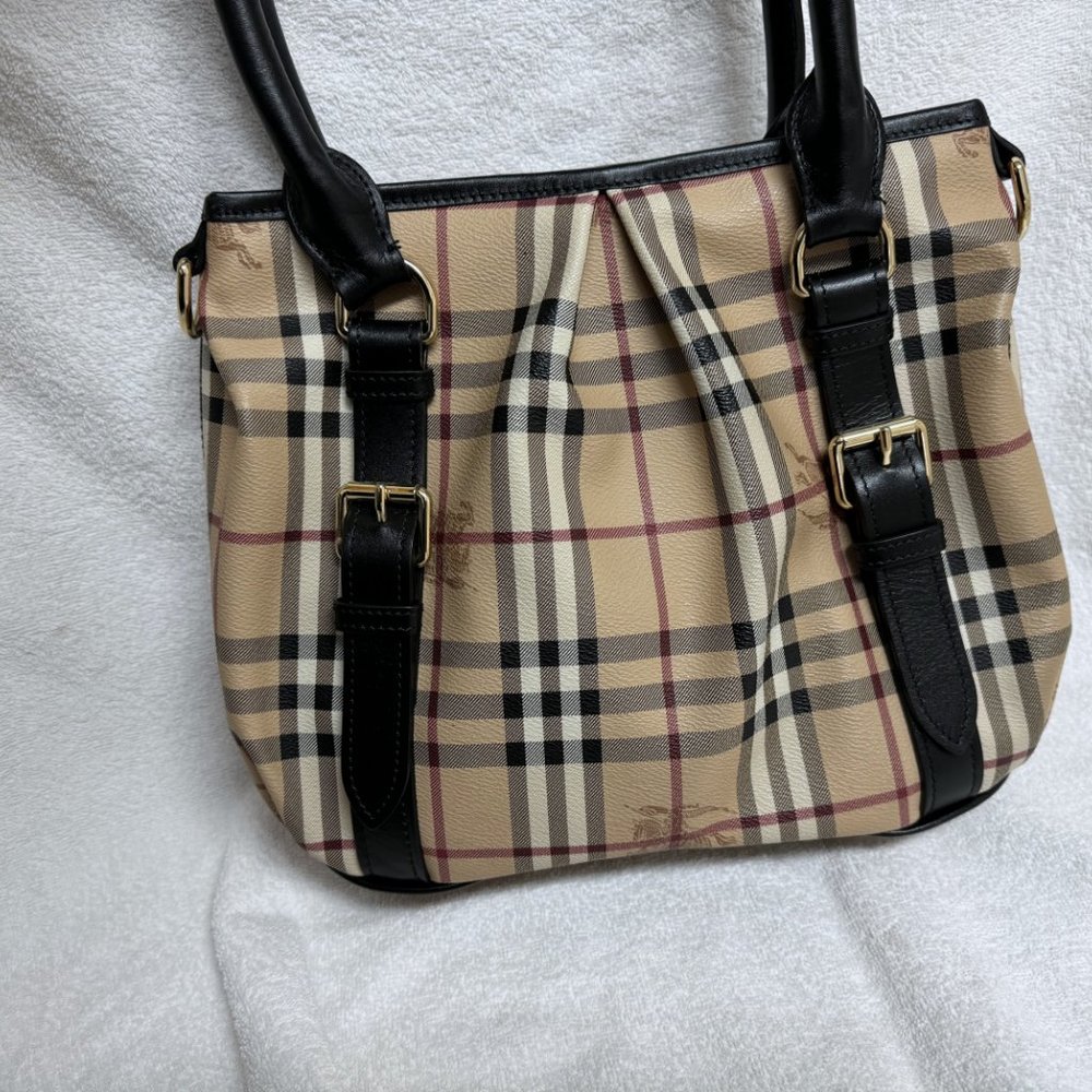 Burberry Beige Haymarket Check Coated Canvas bag - Picture 14 of 16